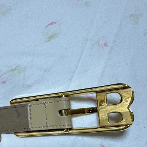 Bally Tan Leather Belt with Gold Buckle - Picture 6 of 15